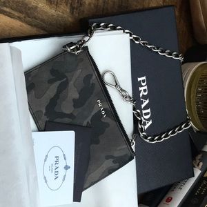 Prada wallet with chain